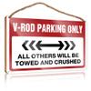 ADWD Signs for Kitchen V-Rod Parking Only Wooden Sign Office Decor Dorm Room Accessories(20X30CM) view 1
