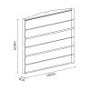 Floor-Standing Magazine Rack Wide 3 Pocket Magazine Rack - Wood Newspaper Rack Storage Holder Standing Newspaper Stand for Books, Newspapers, Living Room, Office, Home Decor, Walnut Information Rack view 2