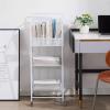 Floor-Standing Magazine Rack Brochure Display Stand Storage Bookshelf, Floor-Standing Metals Magazine Rack, Newspaper Stand Easy to Move Easy to Assemble Compartments for Living Room Information Rack( view 3