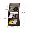 YXIANG56Q Floor-Standing Magazine Rack Brochure Display Stand Magazine Storage Rack Floor-Standing Storage Bookshelf Vertical Leaflet Display Rack Folding Periodical Rack Information Rack view 2