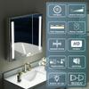 WELLFOR 36" X 30" LED Medicine Cabinet with Mirror, Double Opening Door, Recessed or Surface Cabinet Mirror, Bathroom Mirror Cabinet, Medicine Cabinet with Lights with Outlets & USB Ports view 3