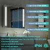 WELLFOR 36" X 30" LED Medicine Cabinet with Mirror, Double Opening Door, Recessed or Surface Cabinet Mirror, Bathroom Mirror Cabinet, Medicine Cabinet with Lights with Outlets & USB Ports view 4