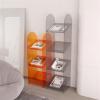 Floor-Standing Magazine Rack Magazine Rack Floor Display Storage Rack Acrylic Creative Simple Books and Brochure Display Stand Floor-Standing Newspaper Rack Storage Bookshelf Information Rack(Gris,S) view 4