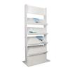 Floor-Standing Magazine Rack Floor Standing Magazine Rack Information Rack Vertical Brochure Newspaper and Magazine Rack 4 Tier Classic Wooden Newspaper Display Stand Information Rack(White) view 1