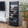 Floor-Standing Magazine Rack Floor Standing Magazine Rack Information Rack Vertical Brochure Newspaper and Magazine Rack 4 Tier Classic Wooden Newspaper Display Stand Information Rack(White) view 4