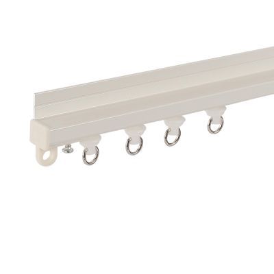 BZCKBZ Black/White Self Adhesive Ceiling Curtain Track for Living Room Bedroom Room Divider, Curtain Rail for Curtains Sliding Window Poles(Wall White,200cm(2x100cm))