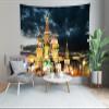 Loccor St. Basils Cathedral Tapestry Wall Hanging Russian Moscow Kremlin and St Basil's Cathedral Dusk Photo Wall Tapestry for Home Living Room Dorm Holiday Wall Decor,204x118 Inches view 4