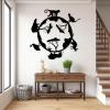 Animal Kingdom Metal Decor, Safari Animals Metal Wall Decor, Tree and Animals Wall Art, World Wall Art, Wildlife Wall Art, Wildlife Silhouette, Gift For Wildlife Lovers, Home Decor (Black, 24"x24"|60x60cm) view 2