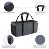 Covers & All Extra Large Utility Tote Bag with Wireframe, Collapsible Reusable Shopping Grocery Bag, Mesh Pockets (Charcoal Gray, 23.5''L x 11''W x 11.5''H) view 3