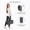Covers & All Extra Large Utility Tote Bag with Wireframe, Collapsible Reusable Shopping Grocery Bag, Mesh Pockets (Charcoal Gray, 23.5''L x 11''W x 11.5''H) view 4