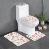 YYHWHJDE Three Piece Set Bathroom Rug : Water Absorbent Dry Fast Bathroom Floor Mats,Non-Slip, Durable,Does Easy to Clean Romantic Paris Eiffel Tower Bycicle Printing view 1