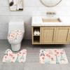 YYHWHJDE Three Piece Set Bathroom Rug : Water Absorbent Dry Fast Bathroom Floor Mats,Non-Slip, Durable,Does Easy to Clean Romantic Paris Eiffel Tower Bycicle Printing view 3