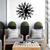 Aportif Sun and Moon Metal Wall Decor, Sun Wall Decor, Moon Metal Wall Art, Nature Decorations, Cutout Artwork, Living Room Decor (Black, 19"x19" | 47x47 cm) view 1