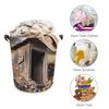KLWQR Old Ancient Outhouse Large Foldable Laundry Basket Waterproof Lightweight Laundry Hamper Storage Bin Clothes Toys Organizer Bag with Handles for Home Bathroom Bedroom Dorm, style view 3