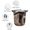 KLWQR Old Ancient Outhouse Large Foldable Laundry Basket Waterproof Lightweight Laundry Hamper Storage Bin Clothes Toys Organizer Bag with Handles for Home Bathroom Bedroom Dorm, style view 4