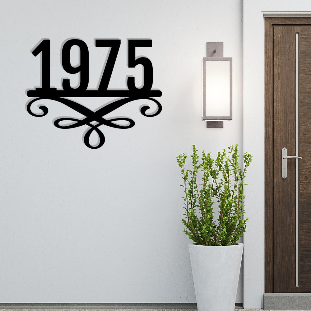 Personalized House Number Custom Metal Address House Numbers Modern House Number Sign for Outside