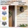 Personalized House Number Custom Metal Address House Numbers Modern House Number Sign for Outside view 3