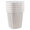 Haodehen 6 Packs Tall Plastic Laundry Baskets, 15.76" x 15.76" x 16.5", Dirty Clothes Hamper with Cut Out Handle, Ventilated, White view 1