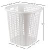 Haodehen 6 Packs Tall Plastic Laundry Baskets, 15.76" x 15.76" x 16.5", Dirty Clothes Hamper with Cut Out Handle, Ventilated, White view 2