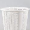 Haodehen 6 Packs Tall Plastic Laundry Baskets, 15.76" x 15.76" x 16.5", Dirty Clothes Hamper with Cut Out Handle, Ventilated, White view 3