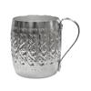 UNCLEJUM Vintage Aluminum Thai Traditional Design Mug, 9 cm, Metal Cup, for Hot Coffee, Milk, Beverages view 3