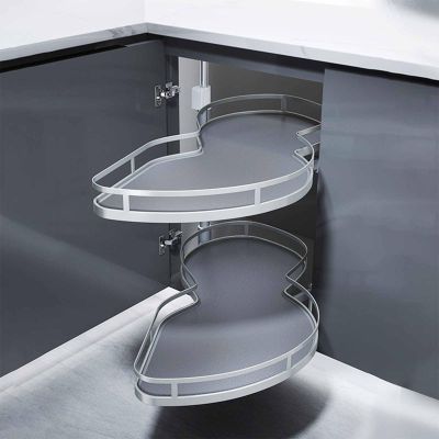 Pull Out storage for kitchen cupboards - Cabinet Slide Out Organizer, Blind Corner Dual Tier Pull Basket Shelf, for Organizing Cans, Pots, Pans(Left Door,800 Cabinet) (Right Door 1000 Cabinet)