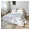 100% Linen Bedding Set Ruffle Duvet Cover and Pillowcases White Flounce Soft Bed Cover Set Queen King Double Size Quilt Cover (One Color Cover 140x210cm 3pcs) view 1