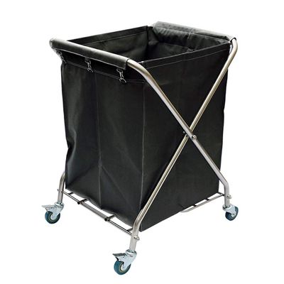 Laundry Sorter Cart Foldable Laundry Hamper, Rolling Hotel Sorter Cart Mobile Trolley for Storage Organize Dirty Clothes, Sturdy Basket with Wheels
