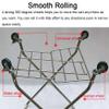 Laundry Sorter Cart Foldable Laundry Hamper, Rolling Hotel Sorter Cart Mobile Trolley for Storage Organize Dirty Clothes, Sturdy Basket with Wheels view 3