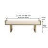 Bench for End of Bed, Modern Ottoman Bench Entryway Shoe Bench Linen Fabric Upholstered Footrest Stool Dining Bench with Metal Legs for Kitchen, Living Room, Bedroom, Hallway Porch(80x35x45cm(31.5x13. view 2