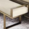 Bench for End of Bed, Modern Ottoman Bench Entryway Shoe Bench Linen Fabric Upholstered Footrest Stool Dining Bench with Metal Legs for Kitchen, Living Room, Bedroom, Hallway Porch(80x35x45cm(31.5x13. view 3
