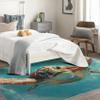 Vydddom Coastal Decor Rug, 5x8 Rug, Underwater Turtle Rugs for Living Room Bedroom, Underwater Turtle Large Area Rug, Washable Rug Non Slip Soft Indoor Carpet, Coastal Decor Home & Room Decor view 4