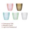 uxcell 7oz Acrylic Drinking Glasses, 4Pcs Plastic Reusable Tumblers Drinkware Unbreakable Water Glasses Cups Stackable & Dishwasher Safe for Home Outdoors Restaurant, Emerald view 3