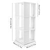3 Tier Rotating Bookshelf 360 Display Floor Standing Bookcase Spinning Bookshelf Tower Tall Narrow Book Shelf Rotating Book Shelf Book Shelf Organizer for Bedroom Living Room -PVC Paint-free Board view 3