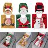 Aurgiarme Christmas Snowman Toilet Seat Cover and Mat Bathroom Set Home Decor Party Accessories view 2