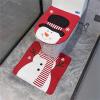 Aurgiarme Christmas Snowman Toilet Seat Cover and Mat Bathroom Set Home Decor Party Accessories view 3