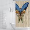 Wewoo Home Shower Curtain Decoration Set with Hooks Blue Butterfly (1896) by Albert Bierstadt Shower Curtains Breathable Quick Dry Bathroom Curtains W72xL90in view 3