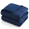 Kivik Weighted Blanket 20 lbs for Adults, Minky Dot Heavy Blankets, Microfiber Reversible Weighted Throw Blankets for All Seasons, Machine Washable, 60"x80" Queen Size, Navy Blue view 1