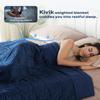 Kivik Weighted Blanket 20 lbs for Adults, Minky Dot Heavy Blankets, Microfiber Reversible Weighted Throw Blankets for All Seasons, Machine Washable, 60"x80" Queen Size, Navy Blue view 2