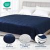 Kivik Weighted Blanket 20 lbs for Adults, Minky Dot Heavy Blankets, Microfiber Reversible Weighted Throw Blankets for All Seasons, Machine Washable, 60"x80" Queen Size, Navy Blue view 4