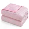 Kivik Weighted Blanket 15 lbs for Adults, Minky Dot Heavy Blankets, Microfiber Reversible Weighted Throw Blankets for All Seasons, Machine Washable, 48"x72" Twin Size, Pink view 1