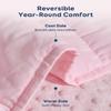 Kivik Weighted Blanket 15 lbs for Adults, Minky Dot Heavy Blankets, Microfiber Reversible Weighted Throw Blankets for All Seasons, Machine Washable, 48"x72" Twin Size, Pink view 3