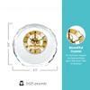 Baudville Engraved Clock Trophy - Gold Executive Crystal - Round Beveled Skeleton view 2