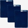 KOSMU Luxury Organic Japanese Cotton Waffle Bath Towel | Thick, Absorbent, Quick Dry Bathroom Towels for Shower, Sauna, Onsen| Hotel & Spa Quality, Gift-Ready (Ocean Blue, Hand Towel (3 Pack)) view 1