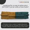 comfortly Cover for Ektorp Corner Sofa 2+2, Replacement Slipcover, Heavy Duty 12 pcs Cover, Soft Durable Washable Fabric, Easy to Clean & Replace (Crown - Ivory) view 2