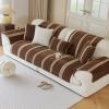Huierxun Soft Chenille Sofa Couch Covers Stripe Tufted Sectional Couch Covers Anti-Slip Sofa Slipcover Washable Furniture Protector for Dogs Pets (Coffee,36"x82") view 3
