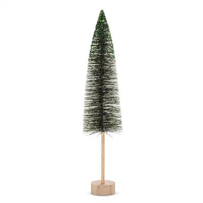 Abbott Collection Tall Green Brush Tree with Glitter & Sequins, Large (36" H)