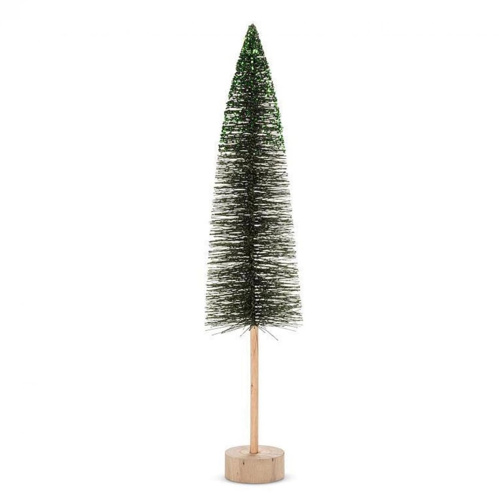 Abbott Collection Tall Green Brush Tree with Glitter & Sequins, Large (36" H)