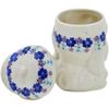 Polmedia Polish Pottery Jar with Lid - The Floral Wish Pattern Handmade in Boleslawiec Poland by Ceramika Dalia + Certificate of Authenticity view 2
