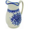 Polmedia Polish Pottery Pitcher UNIKAT - Morning Frost Pattern Handmade in Boleslawiec Poland + Certificate of Authenticity view 2
